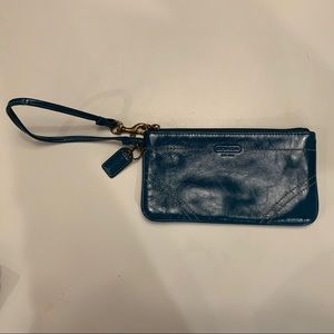 Patent Leather Coach Wristlet